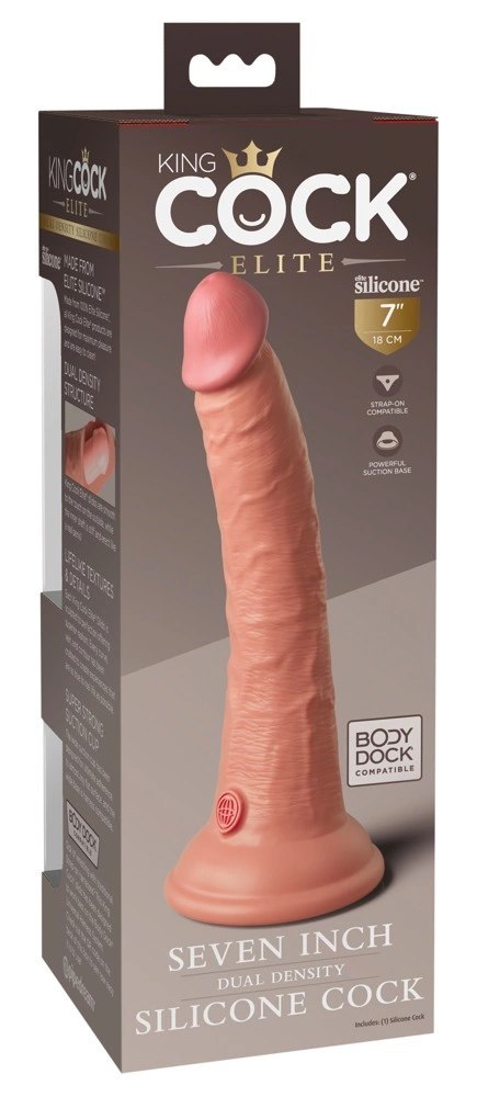 King Cock Elite - Realistyczne Silikonowe Dildo Z Przyssawką 18 CM Jasny Kolor Skóry King Cock Elite King Cock Elite - Realistyczne Silikonowe Dildo Z Przyssawką 18 CM Jasny Kolor Skóry King Cock Elite