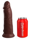 King Cock Elite - Realistyczne Silikonowe Dildo Z Przyssawką 20 CM Brązowy Kolor Skóry King Cock Elite