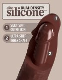 King Cock Elite - Realistyczne Silikonowe Dildo Z Przyssawką 20 CM Brązowy Kolor Skóry King Cock Elite