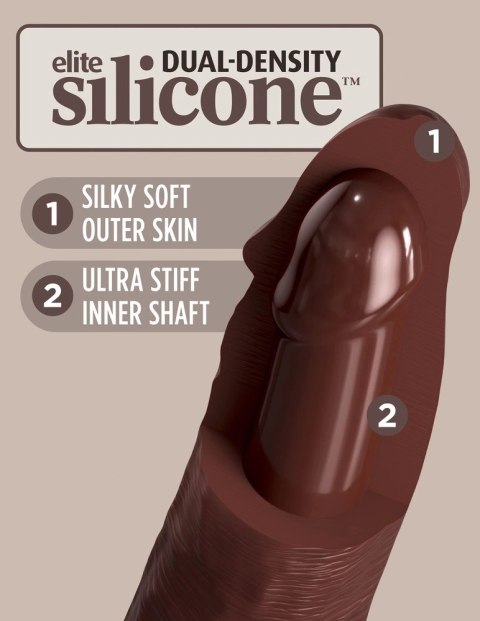 King Cock Elite - Realistyczne Silikonowe Dildo Z Przyssawką 20 CM Brązowy Kolor Skóry King Cock Elite King Cock Elite - Realistyczne Silikonowe Dildo Z Przyssawką 20 CM Brązowy Kolor Skóry King Cock Elite