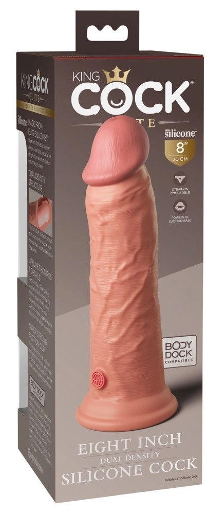 King Cock Elite - Realistyczne Silikonowe Dildo Z Przyssawką 20 CM Jasny Kolor Skóry King Cock Elite King Cock Elite - Realistyczne Silikonowe Dildo Z Przyssawką 20 CM Jasny Kolor Skóry King Cock Elite