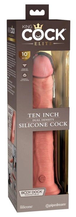 King Cock Elite - Realistyczne Silikonowe Dildo Z Przyssawką 25 CM Jasny Kolor Skóry King Cock Elite