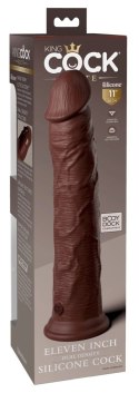King Cock Elite - Realistyczne Silikonowe Dildo Z Przyssawką 28 CM Brązowy Kolor Skóry King Cock Elite