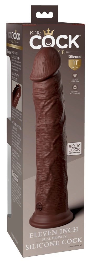 King Cock Elite - Realistyczne Silikonowe Dildo Z Przyssawką 28 CM Brązowy Kolor Skóry King Cock Elite King Cock Elite - Realistyczne Silikonowe Dildo Z Przyssawką 28 CM Brązowy Kolor Skóry King Cock Elite