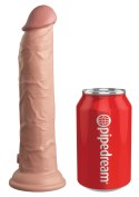 King Cock Elite - Realistyczny Silikonowy Wibrator Z Przyssawką 23 CM + Pilot Ciemny Kolor Skóry King Cock Elite