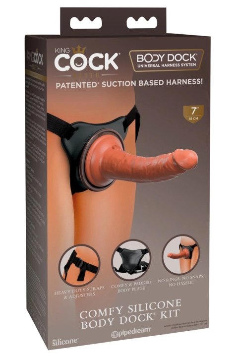 King Cock Elite - Uprząż Strap-On Z Realistycznym Dildo 18 CM Ciemny Kolor Skóry King Cock Elite King Cock Elite - Uprząż Strap-On Z Realistycznym Dildo 18 CM Ciemny Kolor Skóry King Cock Elite