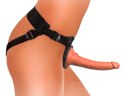 King Cock Elite - Uprząż Strap-On Z Realistycznym Dildo 18 CM Ciemny Kolor Skóry King Cock Elite