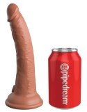 King Cock Elite - Uprząż Strap-On Z Realistycznym Dildo 18 CM Ciemny Kolor Skóry King Cock Elite