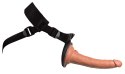 King Cock Elite - Uprząż Strap-On Z Realistycznym Dildo 18 CM Ciemny Kolor Skóry King Cock Elite