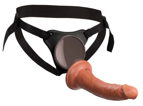King Cock Elite - Uprząż Strap-On Z Realistycznym Dildo 18 CM Ciemny Kolor Skóry King Cock Elite King Cock Elite - Uprząż Strap-On Z Realistycznym Dildo 18 CM Ciemny Kolor Skóry King Cock Elite