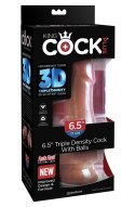 King Cock Plus - Realistyczne Dildo Z Jądrami I Przyssawką 17 CM Ciemny Kolor Skóry King Cock Plus