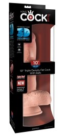 King Cock Plus - Realistyczne Dildo Z Jądrami I Przyssawką 25 CM Jasny Kolor Skóry King Cock Plus