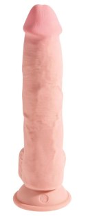 King Cock Plus - Realistyczne Dildo Z Jądrami I Przyssawką 25 CM Jasny Kolor Skóry King Cock Plus