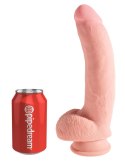 King Cock Plus - Realistyczne Dildo Z Jądrami I Przyssawką 25 CM Jasny Kolor Skóry King Cock Plus