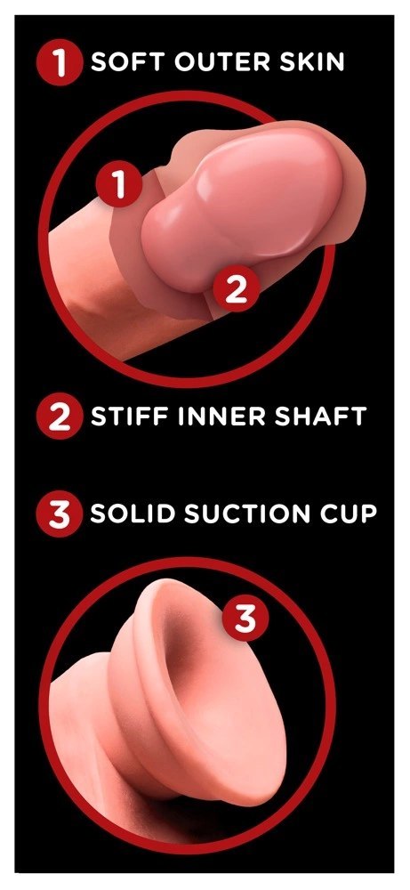 King Cock Plus - Realistyczne Dildo Z Kulkami W Jądrach I Przyssawką 18 CM Jasny Kolor Skóry King Cock Plus King Cock Plus - Realistyczne Dildo Z Kulkami W Jądrach I Przyssawką 18 CM Jasny Kolor Skóry King Cock Plus