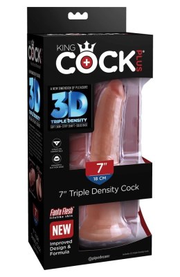 King Cock Plus - Realistyczne Naturalne Dildo Z Przyssawką 18 CM Ciemny Kolor Skóry King Cock Plus