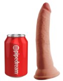 King Cock Plus - Realistyczne Naturalne Dildo Z Przyssawką 18 CM Ciemny Kolor Skóry King Cock Plus