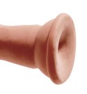 King Cock Plus - Realistyczne Naturalne Dildo Z Przyssawką 18 CM Ciemny Kolor Skóry King Cock Plus