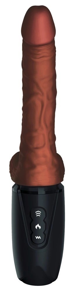 King Cock Plus - Realistyczny Wibrator Z Funkcją Ciepła I Wstrząsów 19 CM Ciemny Kolor Skóry King Cock Plus King Cock Plus - Realistyczny Wibrator Z Funkcją Ciepła I Wstrząsów 19 CM Ciemny Kolor Skóry King Cock Plus