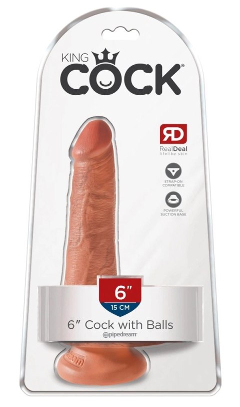 King Cock - Realistyczne Naturalne Dildo Z Przyssawką 15 CM Ciemny Kolor Skóry King Cock King Cock - Realistyczne Naturalne Dildo Z Przyssawką 15 CM Ciemny Kolor Skóry King Cock