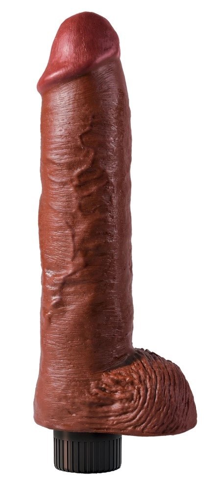 King Cock - Realistyczny Wibrator Z Jądrami I Przyssawką 25 CM Ciemny Kolor Skóry King Cock King Cock - Realistyczny Wibrator Z Jądrami I Przyssawką 25 CM Ciemny Kolor Skóry King Cock