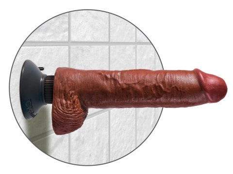 King Cock - Realistyczny Wibrator Z Jądrami I Przyssawką 25 CM Ciemny Kolor Skóry King Cock King Cock - Realistyczny Wibrator Z Jądrami I Przyssawką 25 CM Ciemny Kolor Skóry King Cock