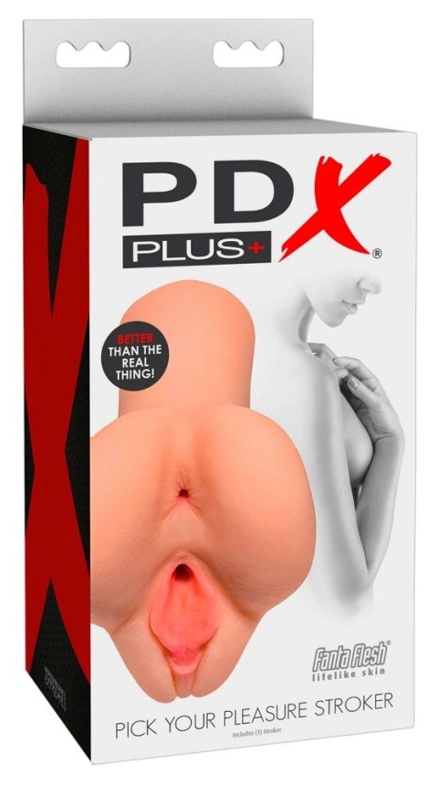 PDX Plus - Masturbator Realistyczna Pochwa Z Anusem Cielisty PDX Plus