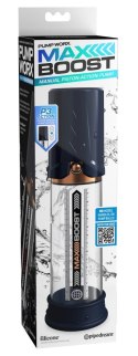 Pump Worx - Przezroczysta Pompka Do Penisa Z Potężnym Ssaniem Max Boost Blue Pump Worx