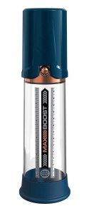 Pump Worx - Przezroczysta Pompka Do Penisa Z Potężnym Ssaniem Max Boost Blue Pump Worx