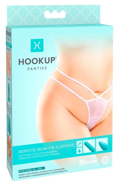 Stringi Z Korkiem Waginalnym I Vibro-Bulletem XL-XXL HOOKUP PANTIES