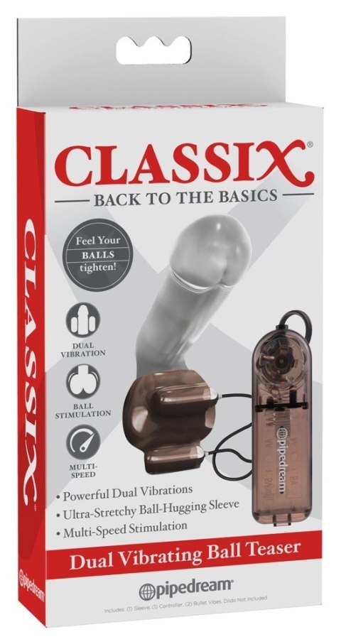 Classix-Nakładka Na Jądra 2 Wibrobullety Szary Classix