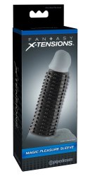 Fantasy X-Tensions - Czarna Nakładka Na Penisa Z Wypustkami Do Stymulacji 14cm Fantasy X-TENSIONS