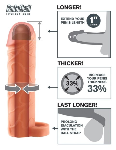Fantasy X-Tensions - Nakładka Na Penisa 33% Większy Penis +2.5cm Cielisty Fantasy X-TENSIONS Fantasy X-Tensions - Nakładka Na Penisa 33% Większy Penis +2.5cm Cielisty Fantasy X-TENSIONS