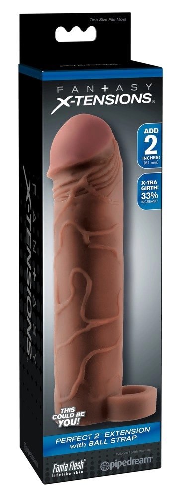 Fantasy X-Tensions - Nakładka Na Penisa 33% Większy Penis +5.1cm Brąz 19cm Fantasy X-TENSIONS Fantasy X-Tensions - Nakładka Na Penisa 33% Większy Penis +5.1cm Brąz 19cm Fantasy X-TENSIONS