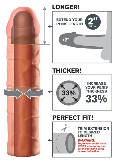 Fantasy X-Tensions - Nakładka Na Penisa 33% Większy Penis +5.1cm Cielisty Fantasy X-TENSIONS Fantasy X-Tensions - Nakładka Na Penisa 33% Większy Penis +5.1cm Cielisty Fantasy X-TENSIONS