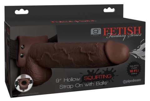 Fetish Fantasy Series - Strap-On Z Naturalnym Dildo Z Wytryskiem 25,4 Brązowe Fetish Fantasy Series