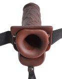 Fetish Fantasy Series - Strap-On Z Naturalnym Dildo Z Wytryskiem 25,4 Brązowe Fetish Fantasy Series