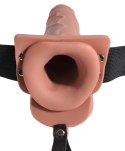 Fetish Fantasy Series - Uprząż Strap-On Z Dildo Z Wytryskiem 21,6 cm Brązowe Fetish Fantasy Series