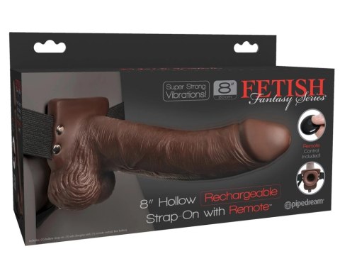Fetish Fantasy Series - Uprząż Strap-On Z Naturalnym Ciemnym Wibratorem + Pilot Fetish Fantasy Series