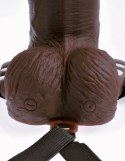 Fetish Fantasy Series - Uprząż Strap-On Z Naturalnym Ciemnym Wibratorem + Pilot Fetish Fantasy Series