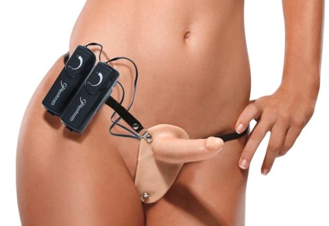 Fetish Fantasy Series - Uprząż Strap-On Z Podwójnym Wibratorem Cielisty Fetish Fantasy Series Fetish Fantasy Series - Uprząż Strap-On Z Podwójnym Wibratorem Cielisty Fetish Fantasy Series
