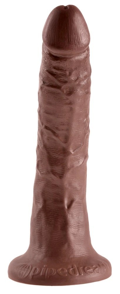 King Cock - Realistyczne Dildo Z Żyłkami I Przyssawką 18 CM Brązowy Kolor Skóry King Cock King Cock - Realistyczne Dildo Z Żyłkami I Przyssawką 18 CM Brązowy Kolor Skóry King Cock