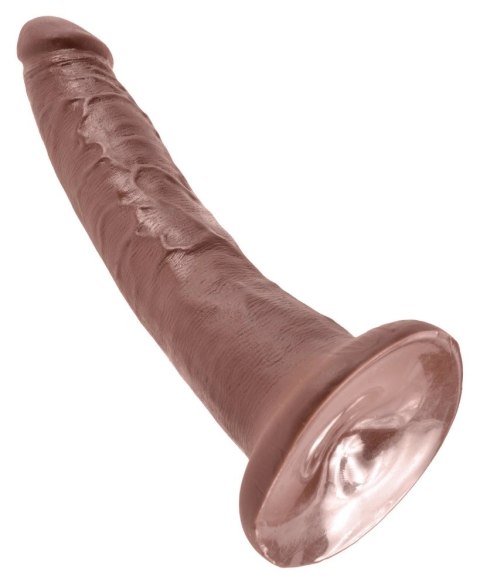 King Cock - Realistyczne Dildo Z Żyłkami I Przyssawką 18 CM Brązowy Kolor Skóry King Cock King Cock - Realistyczne Dildo Z Żyłkami I Przyssawką 18 CM Brązowy Kolor Skóry King Cock