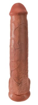 King Cock - Realistyczne Duże Dildo Z Przyssawką 38 CM Ciemny Kolor Skóry King Cock