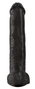 King Cock - Realistyczne Duże Dildo Z Przyssawką 38 CM Czarny King Cock