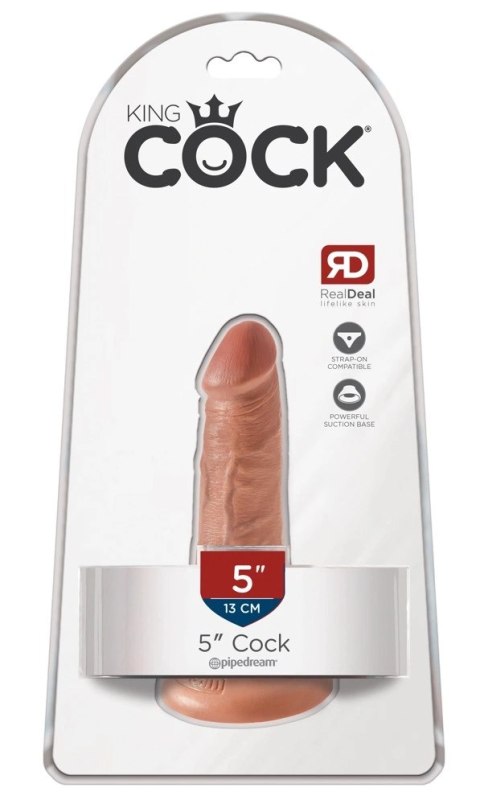 King Cock - Realistyczne Elastyczne Dildo Z Przyssawką 13 CM Ciemny Kolor Skóry King Cock King Cock - Realistyczne Elastyczne Dildo Z Przyssawką 13 CM Ciemny Kolor Skóry King Cock