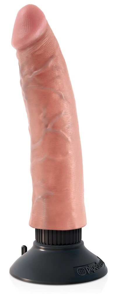 King Cock - Realistyczny Wibrator Jak Naturalny Penis Z Przyssawką 18 CM Jasny Kolor Skóry King Cock King Cock - Realistyczny Wibrator Jak Naturalny Penis Z Przyssawką 18 CM Jasny Kolor Skóry King Cock