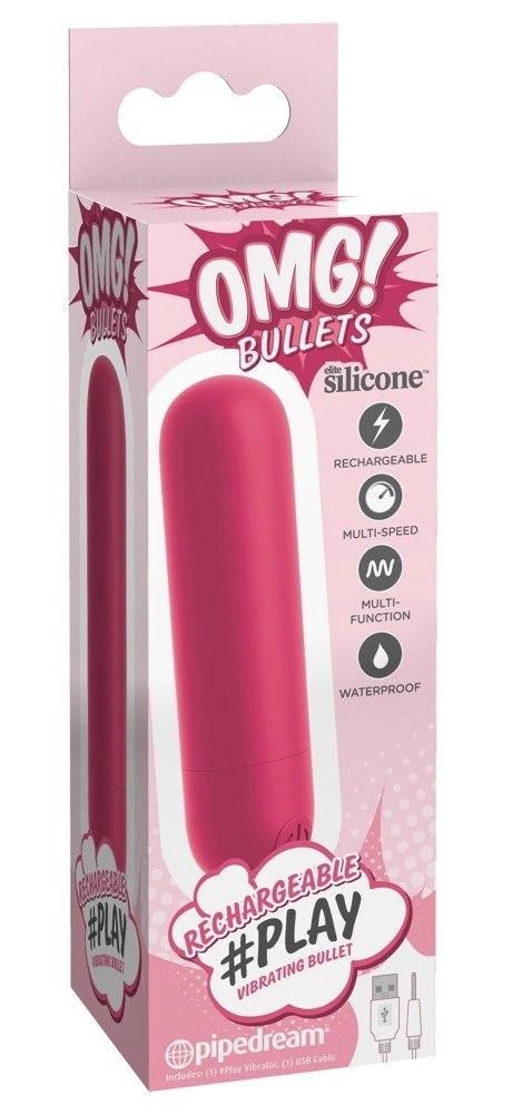 OMG! - Mini Wibrator Wibrobullet 10 Trybów Wibracji 7,6cm Czerwony OMG! OMG! - Mini Wibrator Wibrobullet 10 Trybów Wibracji 7,6cm Czerwony OMG!