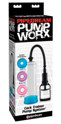 Pump Worx - Przezroczysta Pompka Do Penisa Cock Trainer Z 3 Wymiennymi Mankietami Pump Worx