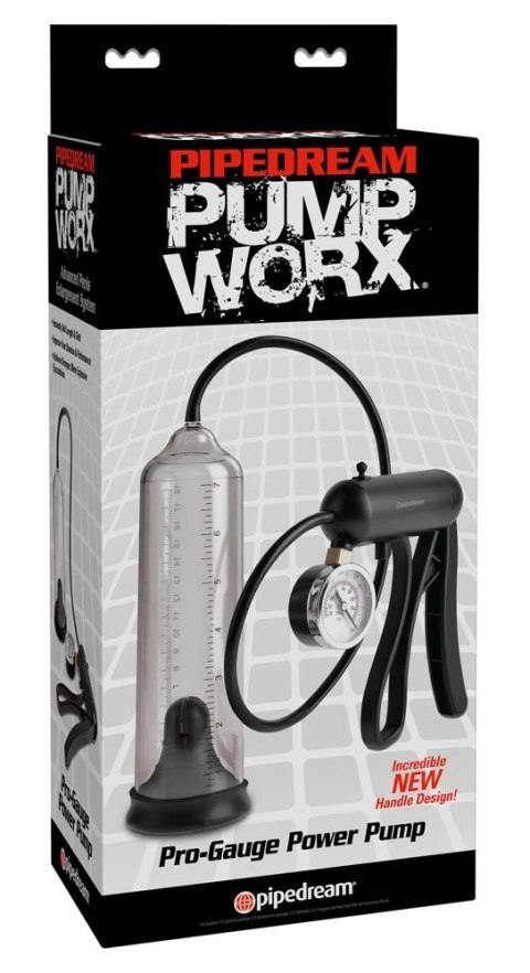 Pump Worx - Przezroczysta Pompka Do Penisa Pro-Gauge Pump Worx